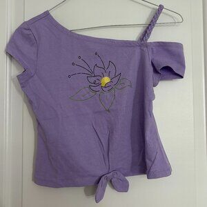 Disney Princess Tangled Rapunzel Lilac Purple Girl’s T-Shirt Size 5/6